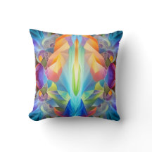 Colorful Abstract Throw Pillow