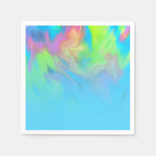 Colorful Abstract Tie Dye Ombre Design Napkins