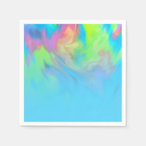 Colorful Abstract Tie Dye Ombre Design Napkins