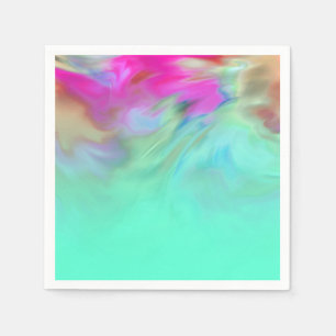 Colorful Abstract Tie Dye Ombre Design Paper Napkins