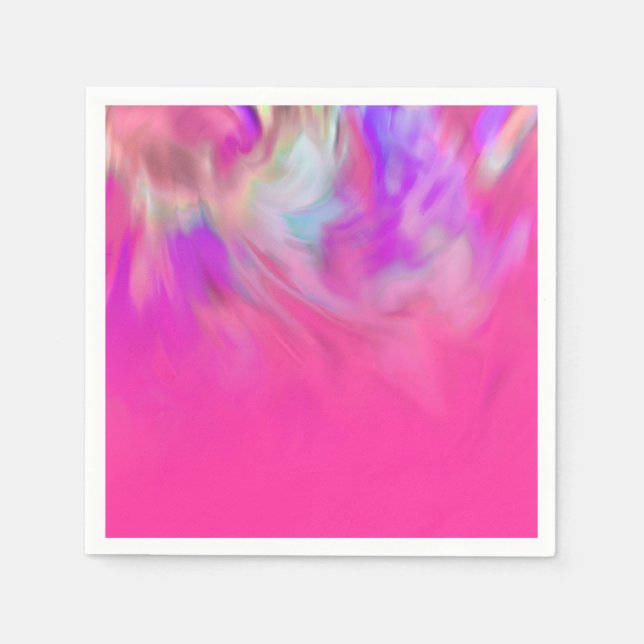 Colorful Abstract Tie Dye Ombre Design Paper Napkins (Front)