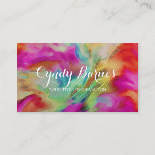 Colorful Abstract Tie Dye Pattern Business Card