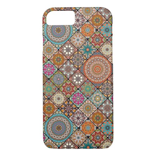 Colorful abstract tile pattern design iPhone 87 case