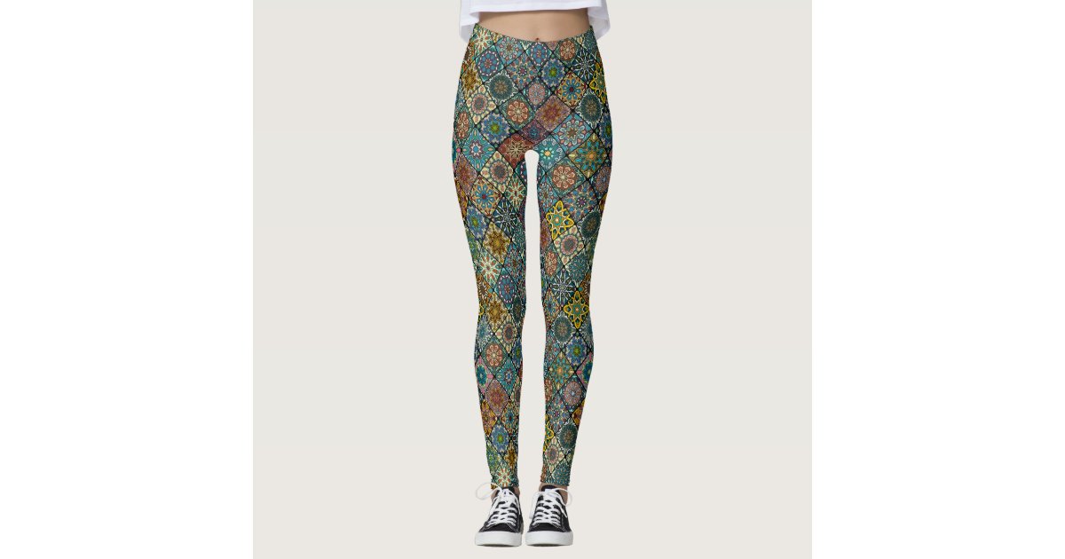 Pretty Pastel Patchwork Leggings by Rose Gold