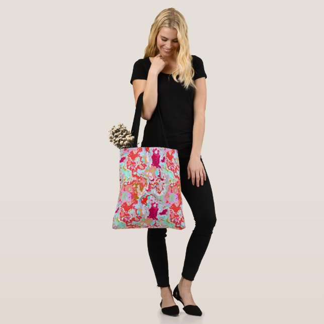Colorful Abstract Tote Bag (On Model)