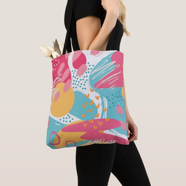 Colorful Abstract Tote Bag (Close Up)
