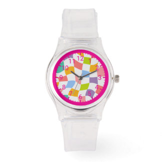 Colorful Abstract Transparent Women & Teens Watch