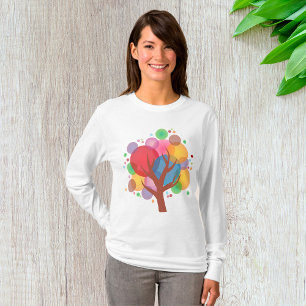 Colorful Abstract Tree of Life Modern Art T-Shirt