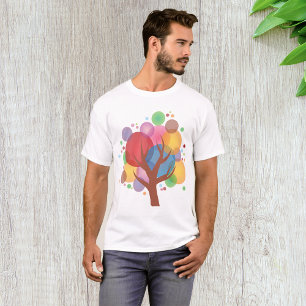 Colorful Abstract Tree of Life Modern Art T-Shirt