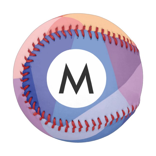 Colorful Abstract Triangle Pattern Baseball (Front Left)