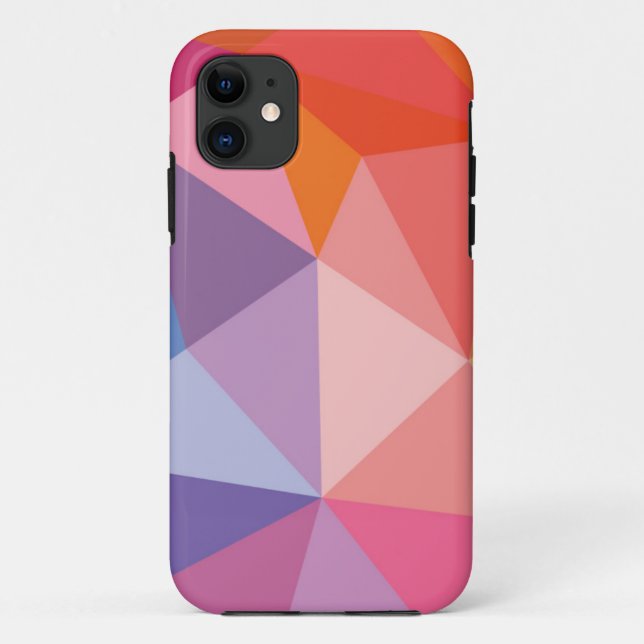 Colorful Abstract Triangle Pattern Case-Mate iPhone Case (Back)