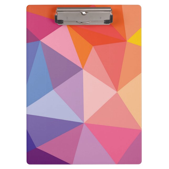 Colorful Abstract Triangle Pattern Clipboard (Front)