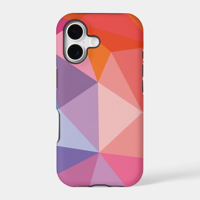 Colorful Abstract Triangle Pattern Iphone Case (Back)