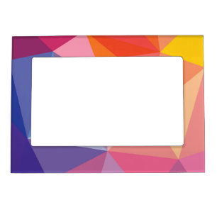 Colorful Abstract Triangle Pattern Magnetic Photo Frame