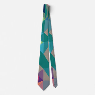 Colorful Abstract Triangle Pattern, Modern Neck Tie