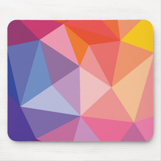 Colorful Abstract Triangle Pattern Mouse Pad (Front)