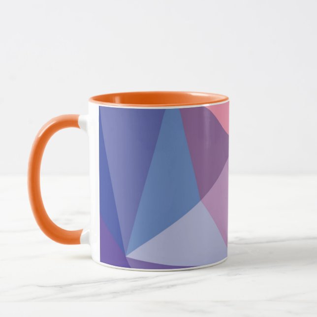 Colorful Abstract Triangle Pattern Mug (Left)