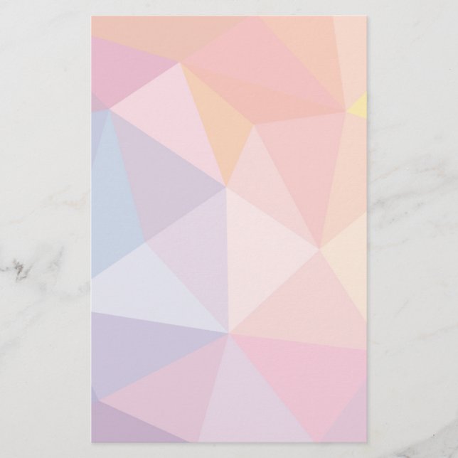Colorful Abstract Triangle Pattern Stationery (Front)