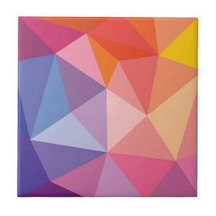 Colorful Abstract Triangle Pattern Tile