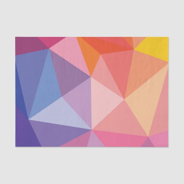 Colorful Abstract Triangle Pattern Tissue Paper (Front)
