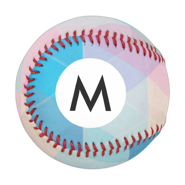 Colorful abstract triangles background baseball (Front Left)
