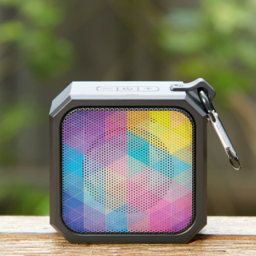 Colorful abstract triangles background bluetooth speaker