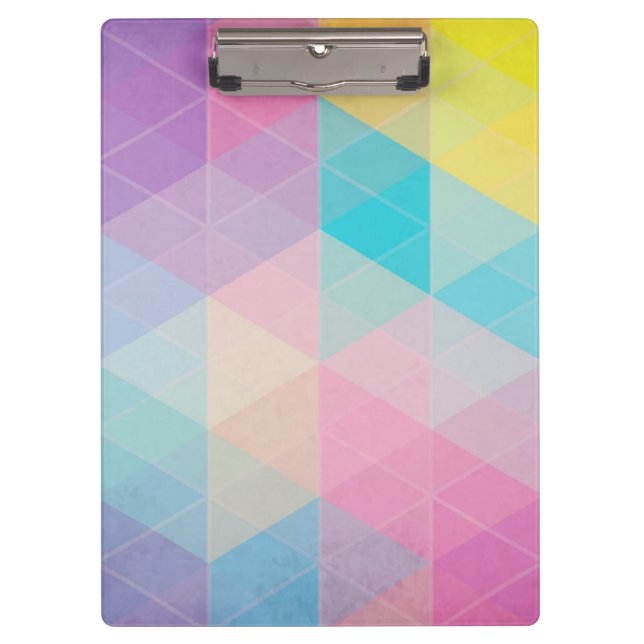 Colorful abstract triangles background clipboard (Front)