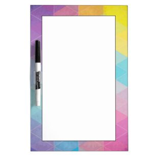 Colorful abstract triangles background Dry-Erase board