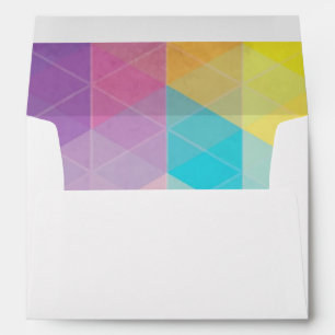 Colorful abstract triangles background envelope