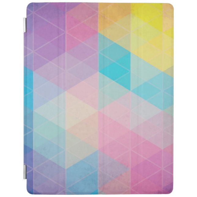 Colorful abstract triangles background iPad smart cover (Front)