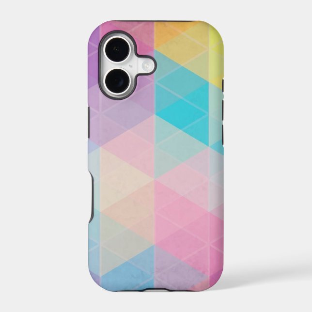Colorful abstract triangles background iphone case (Back)