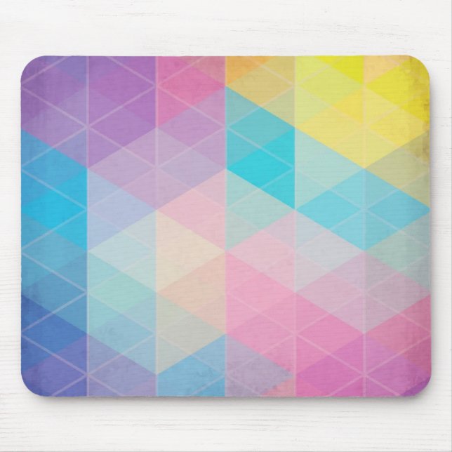 Colorful abstract triangles background mouse pad (Front)