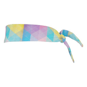 Colorful abstract triangles background tie headband