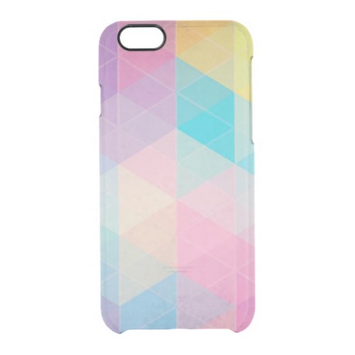 Colorful abstract triangles background clear iPhone 66S case