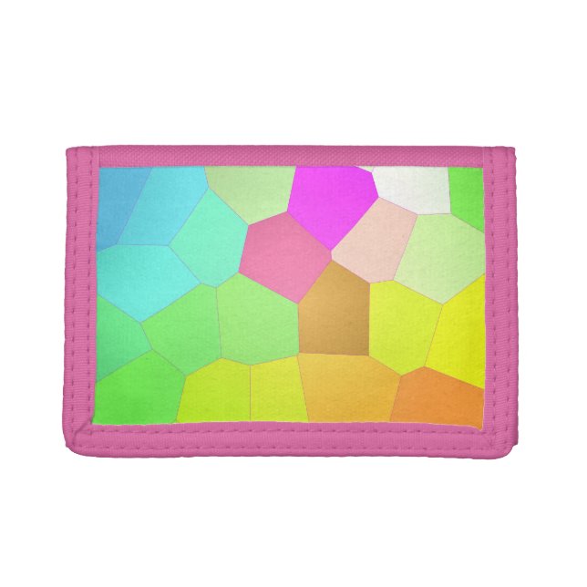 Colorful Abstract Trifold Wallet (Front)