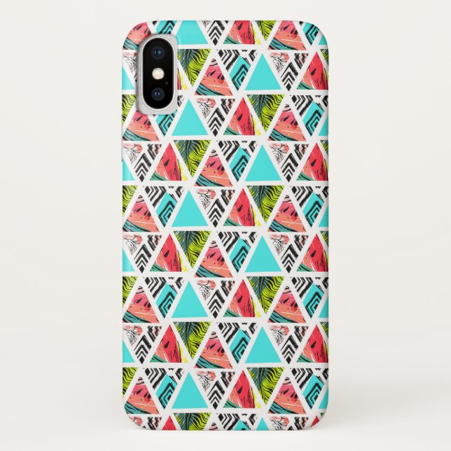 Colorful Abstract Tropical Pattern Case-Mate iPhone Case (Back)