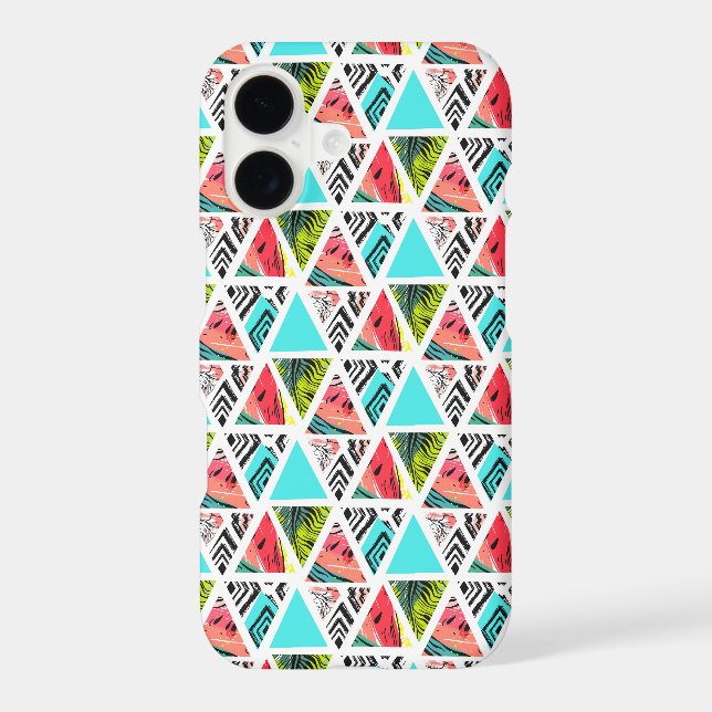 Colorful Abstract Tropical Pattern Case-Mate iPhone Case (Back)