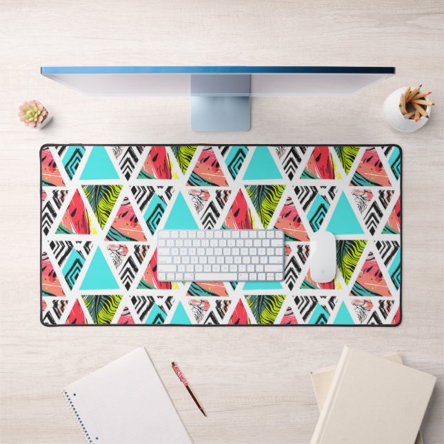 Colorful Abstract Tropical Pattern Desk Mat (Office 1)