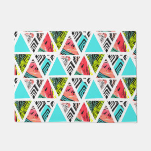 Colorful Abstract Tropical Pattern Doormat