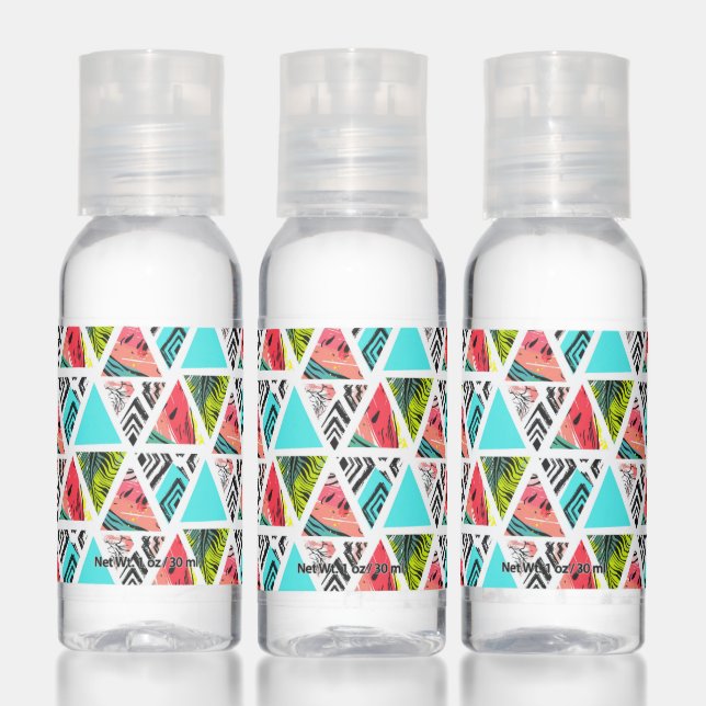 Colorful Abstract Tropical Pattern Hand Sanitizer (Set)