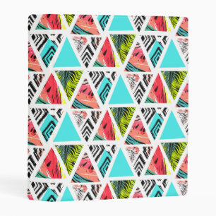 Colorful Abstract Tropical Pattern Mini Binder