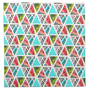Colorful Abstract Tropical Pattern Napkin