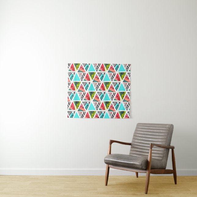 Colorful Abstract Tropical Pattern Tapestry (In Situ (Horizontal))