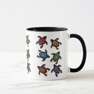 Colorful Abstract Turtles Coffee Mug