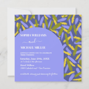 Colorful Abstract Unique Arch Wedding  Invitation