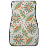Colorful Abstract Vintage Design With Flowers Car Floor Mat at Zazzle