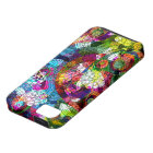 Colorful Abstract Vintage Flowers Collage