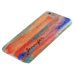 Colorful Abstract Vintage Wood Grain #4 Barely There iPhone 6 Plus Case