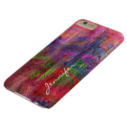 Colorful Abstract Vintage Wood Grain #5 Barely There iPhone 6 Plus Case