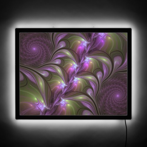 Colorful Abstract Violet Purple Khaki Fractal Art